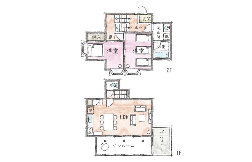 クリスタルヒルⅡ間取り図