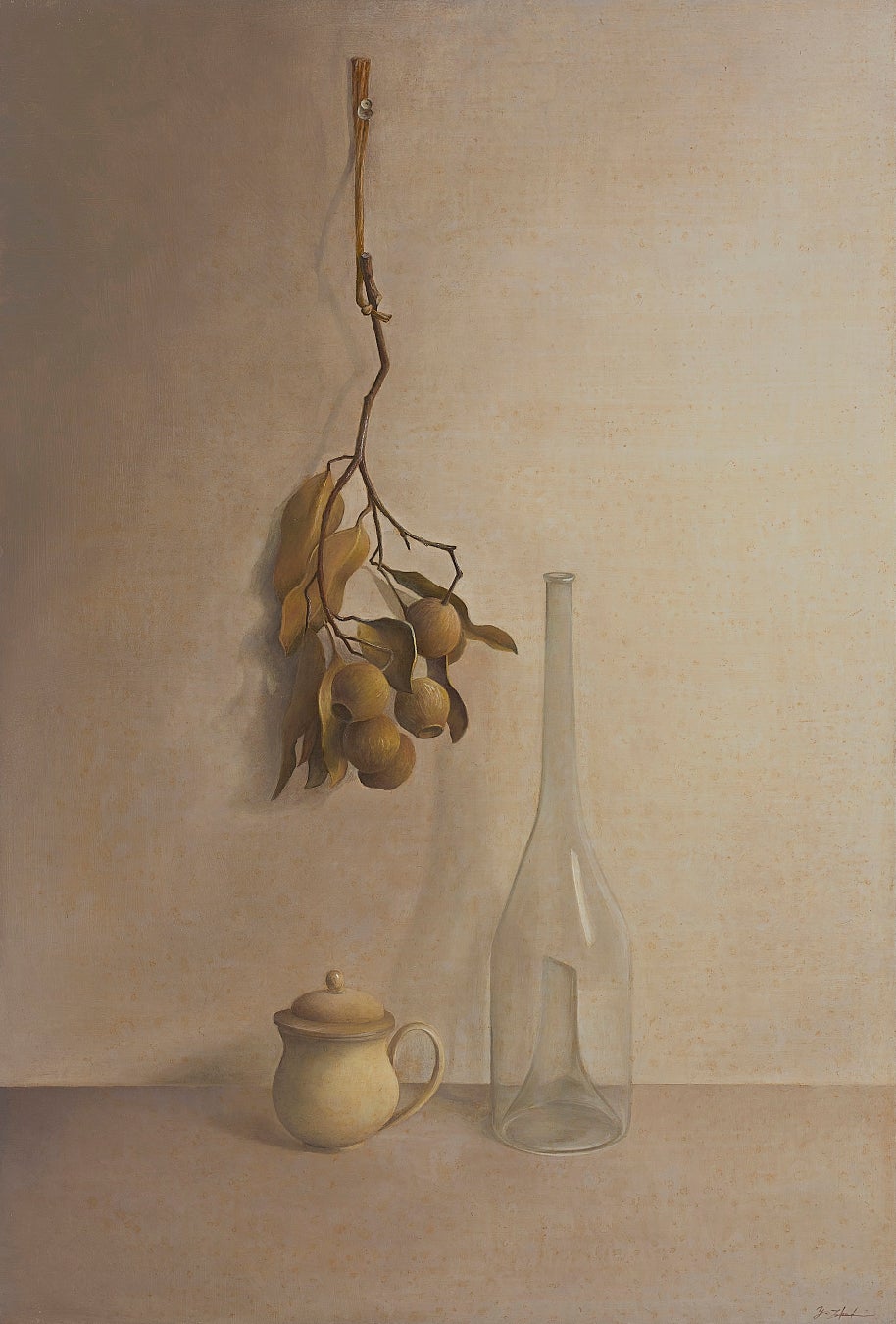 「ユーカリと静物」 H60×W41cm パネル、綿布、油彩