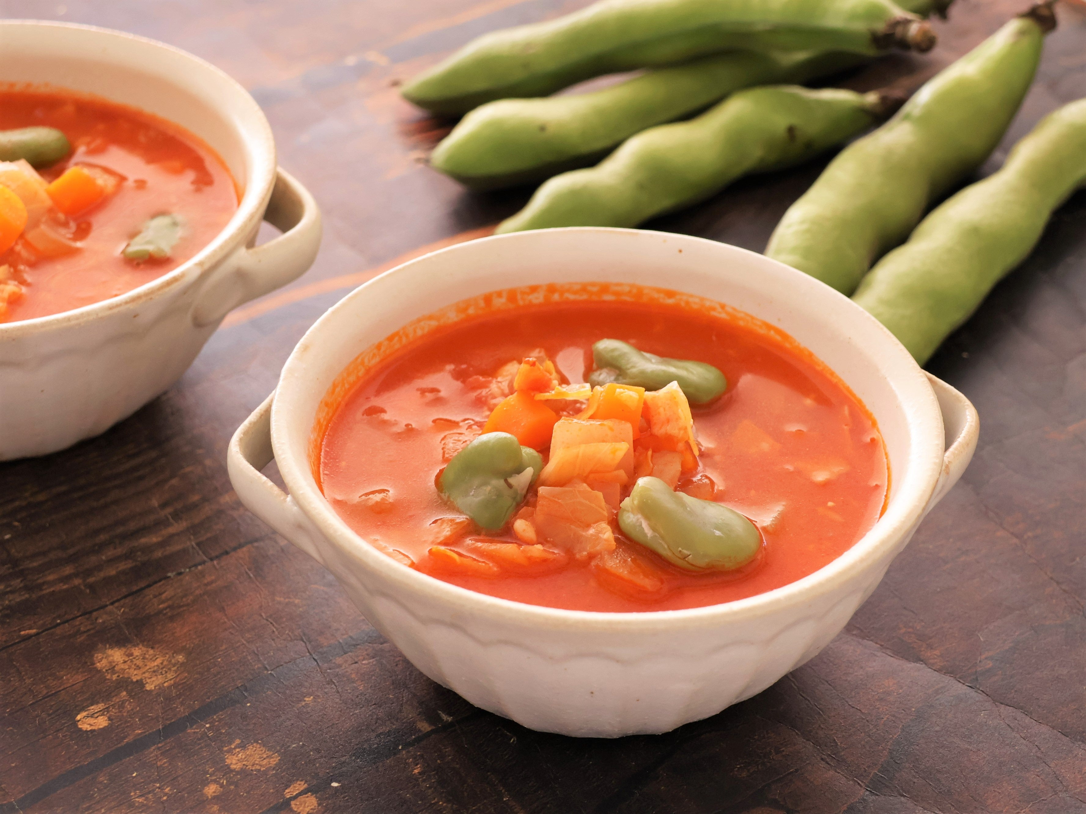 そら豆入り塩麹未根ストローネ