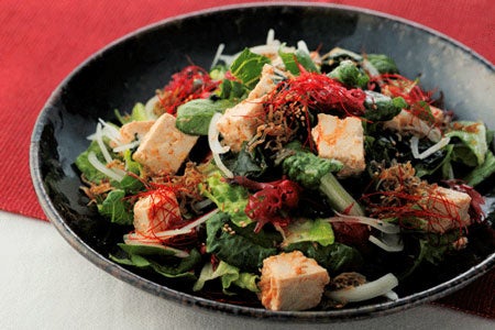 ロメインレタスと豆腐のチョレギサラダ