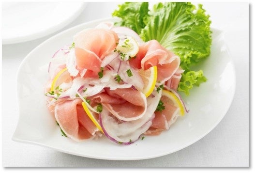 生ハムとたまねぎのマリネ～柑橘ソース仕立て