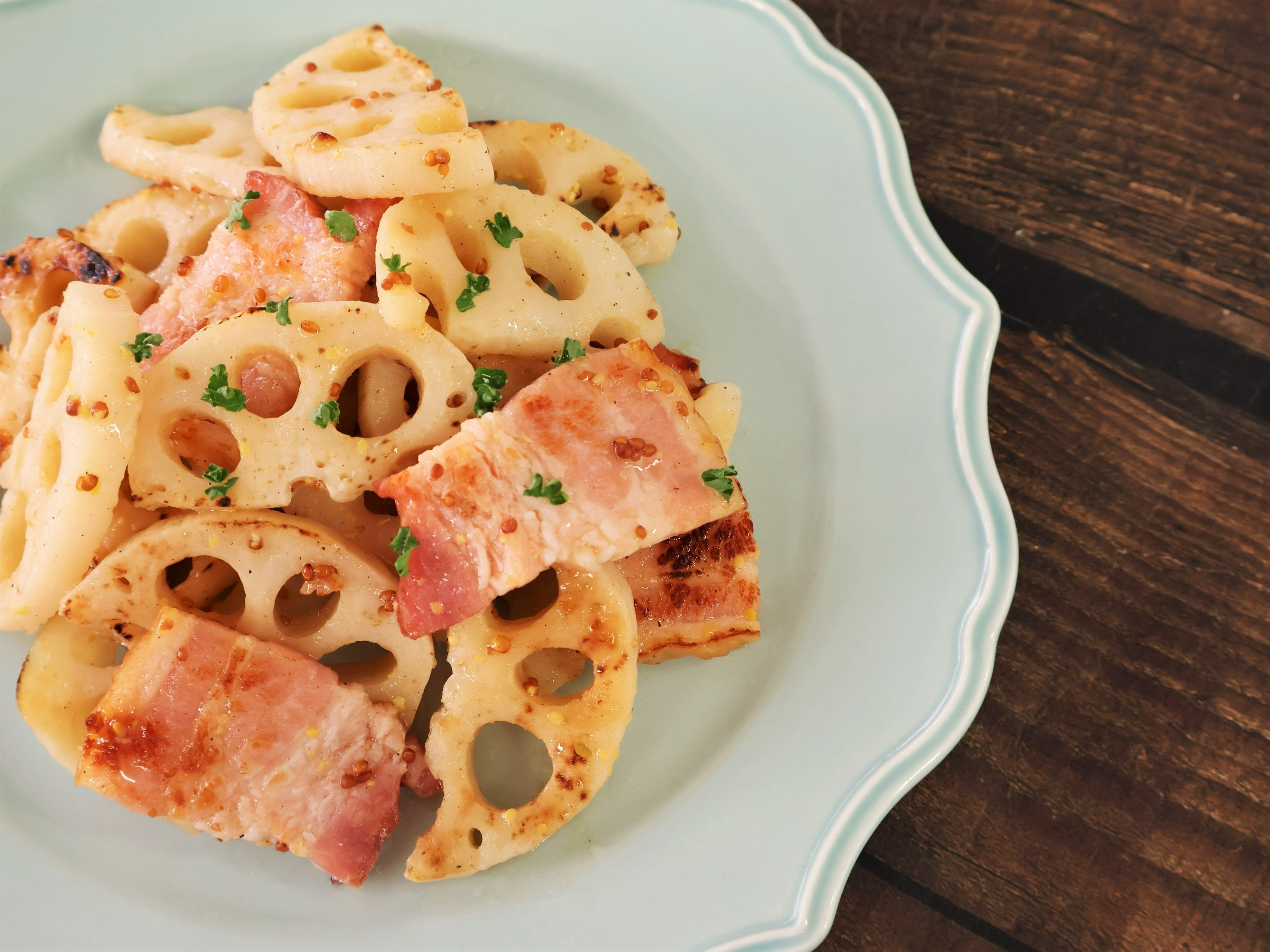 れんこんとベーコンのマリネ