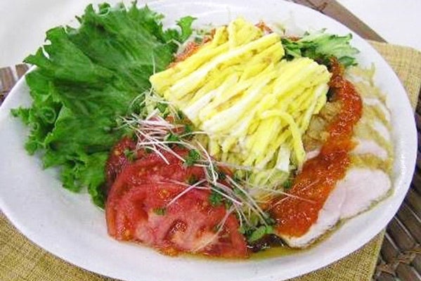 冷やし中華 ネギチリ味鶏天ぷらのせ