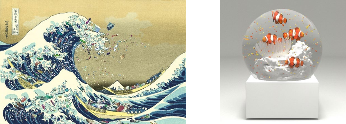 海、島の3d アート作品。 株式会社横浜八景島×横浜髙島屋 「海の未来をかんがえよう ~海の豊かさ