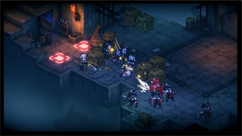 繊細なピクセルアートで描かれたディテールのある戦闘シーン