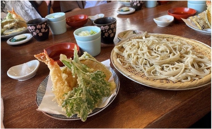 ＜（ハピホリ）自分で打った蕎麦を実食＞