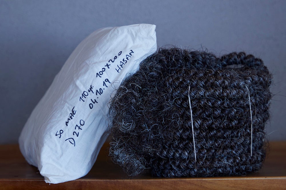 jinba馬毛マットレスのブロックと馬毛のロープ