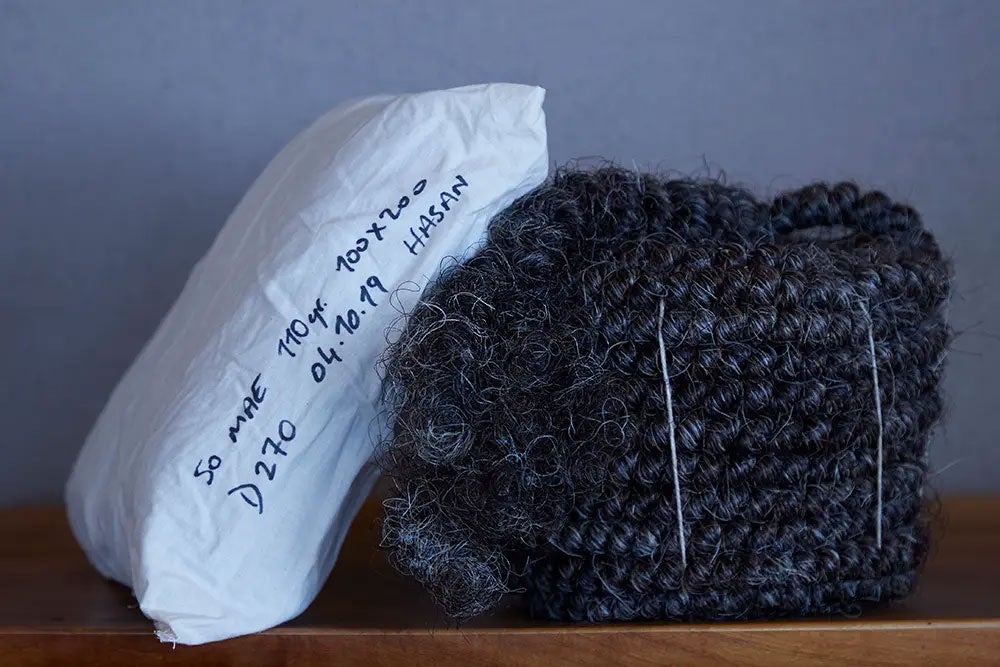 jinba馬毛マットレスのブロックと馬毛のロープ