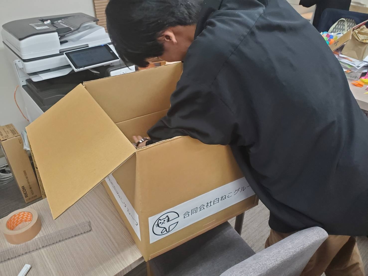 前日寄付準備の様子