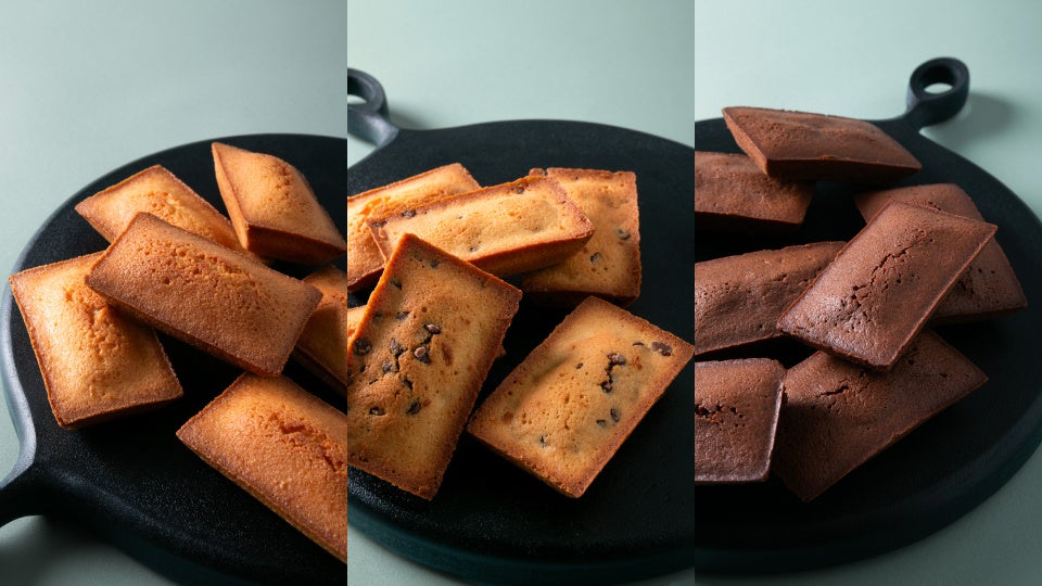 フィナンシェ　プレーン、チョコチップ、チョコレート