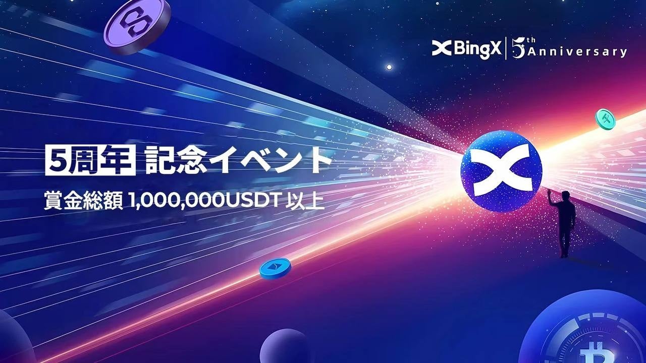 「BingX(ビンエックス)が5周年を祝い、豪華賞品が当たるオンラインキャンペーンを開催!」 「BingX(ビンエックス)が5周年を祝い、豪華賞品が当たるオンラインキャンペーンを開催!」