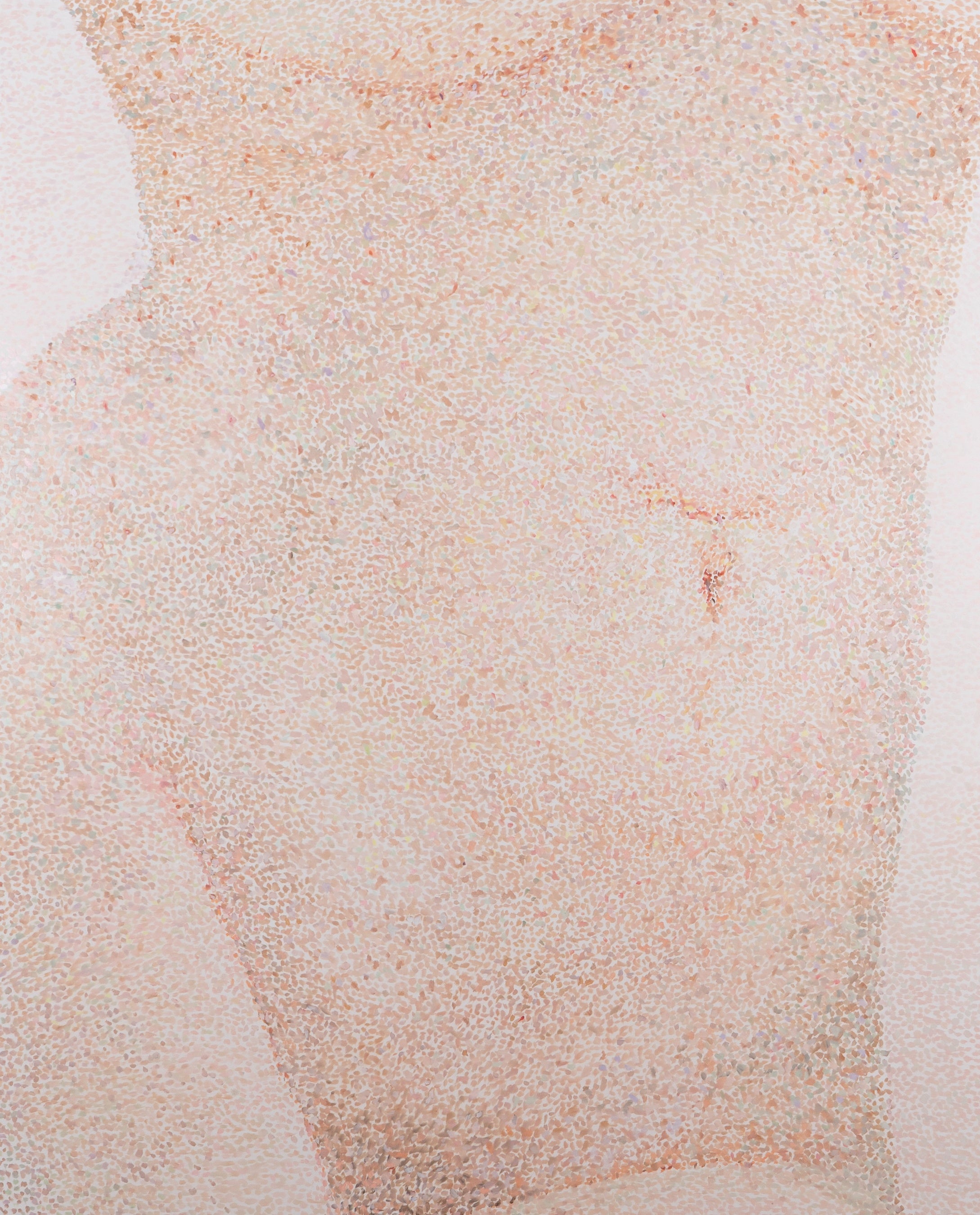 「身体の穴を穴だらけに描くシリーズより」（2023年） 1620×1303mm  油彩、コットン