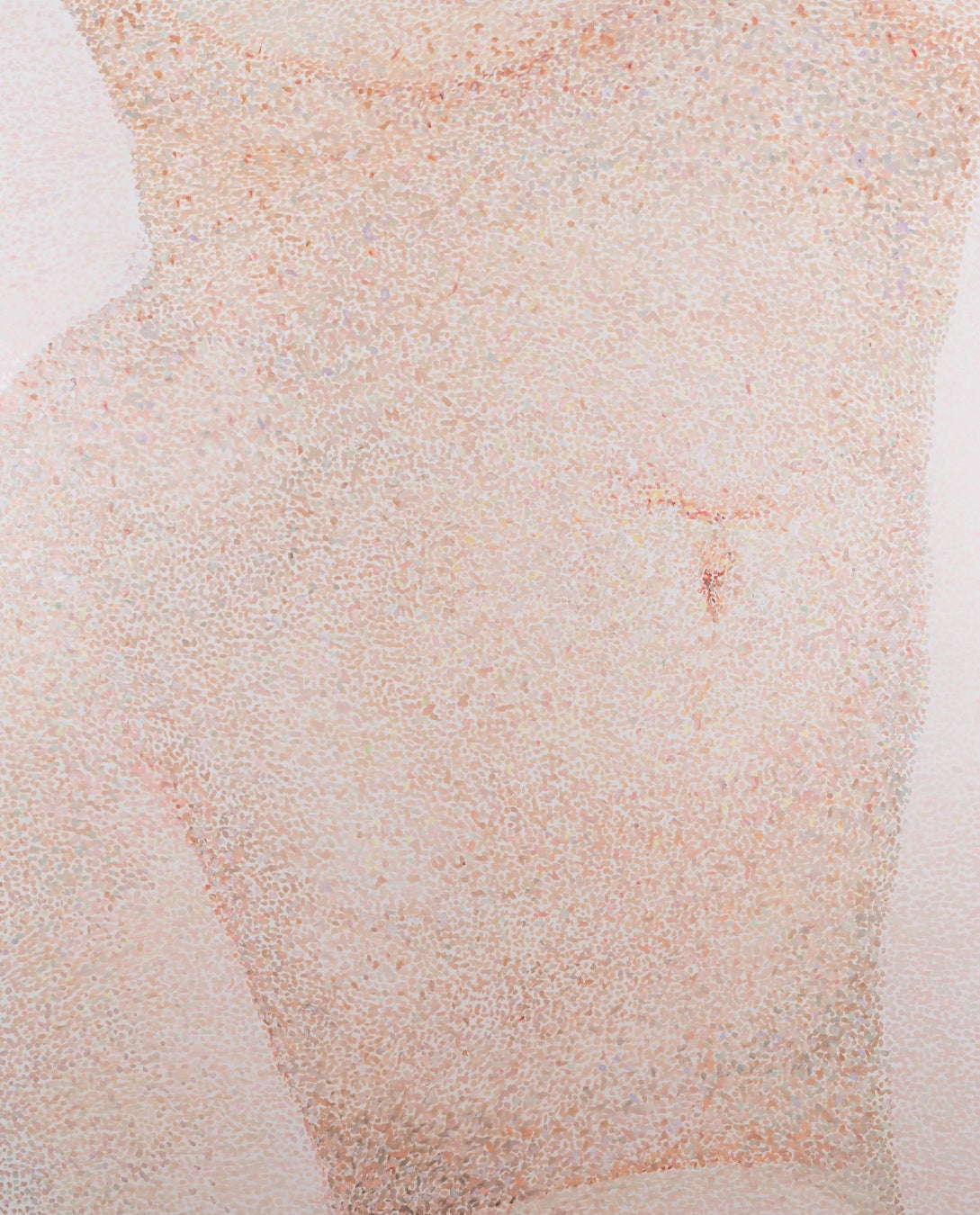 「身体の穴を穴だらけに描くシリーズより」(2023年) 1620×1303mm  油彩、コットン