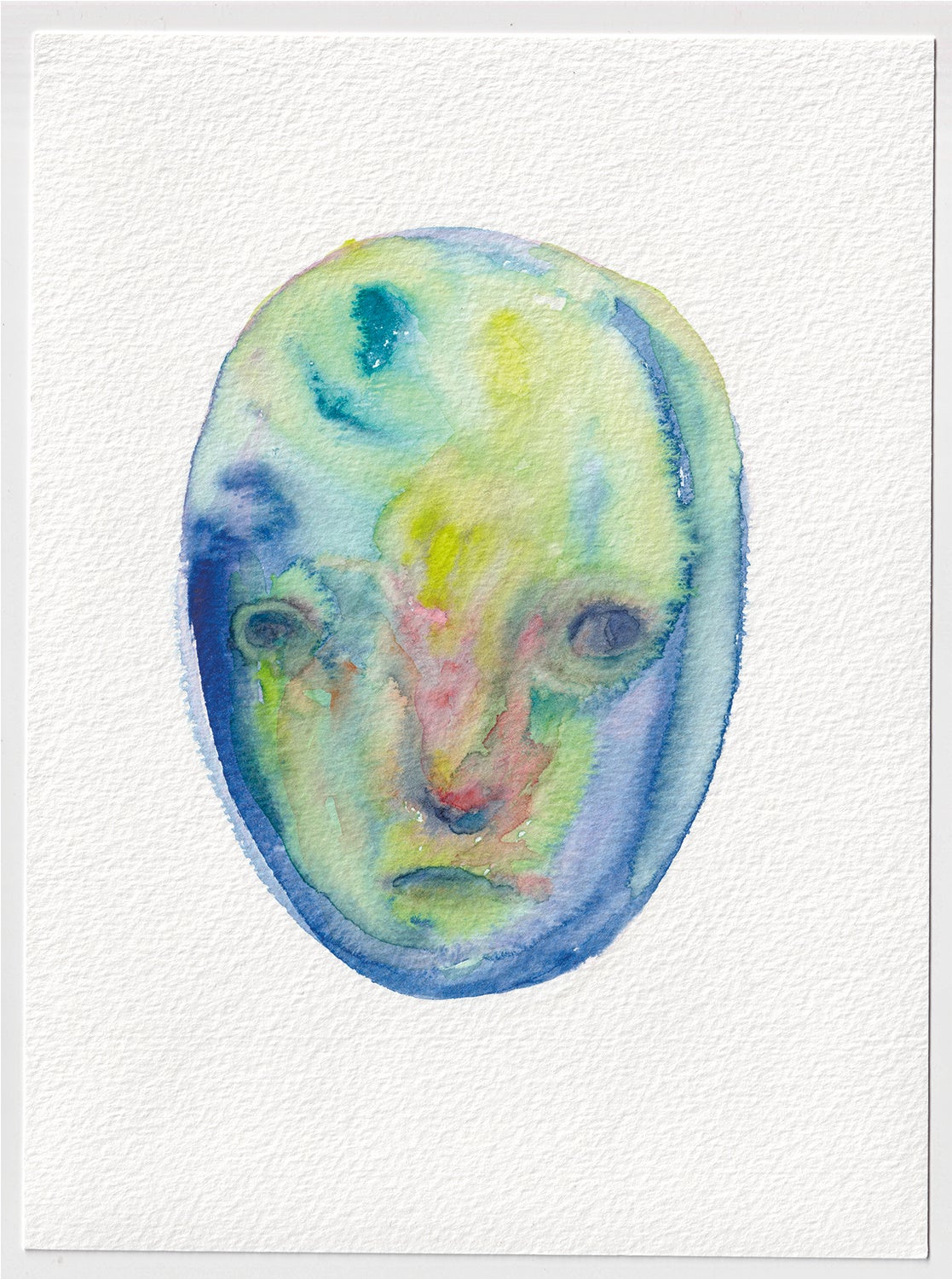 堀江栞《かさぶた #675》紙、水彩絵具、19.7×14.5cm, 2023年