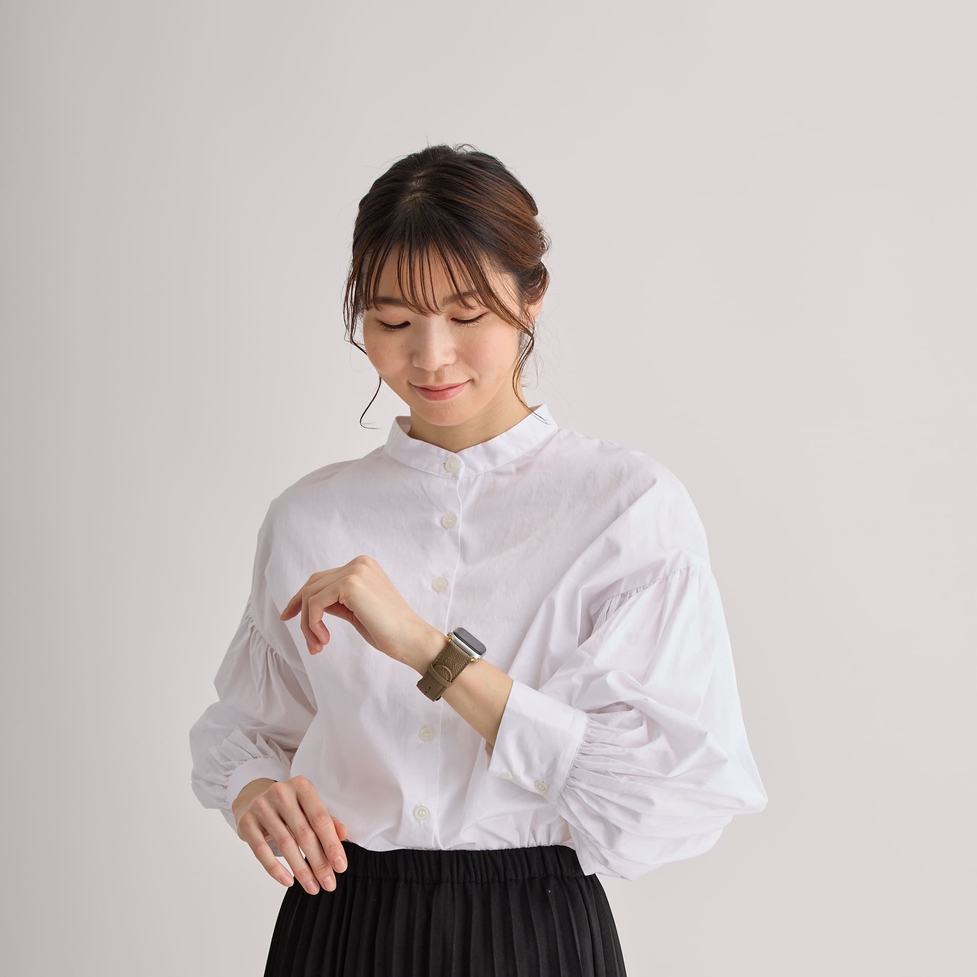 トープ×ブラウン女性着用写真1