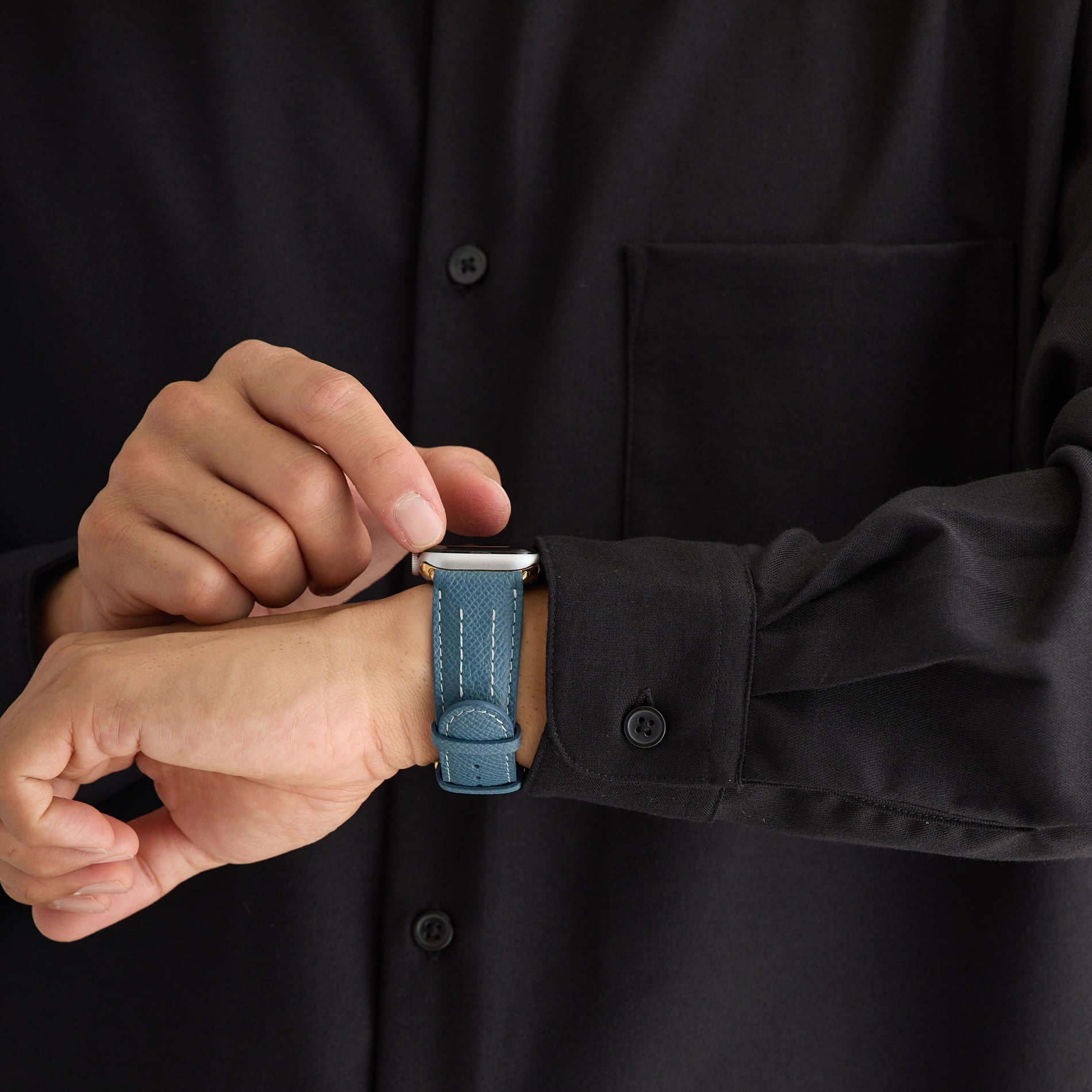 ターコイズ×シルバー男性着用写真2