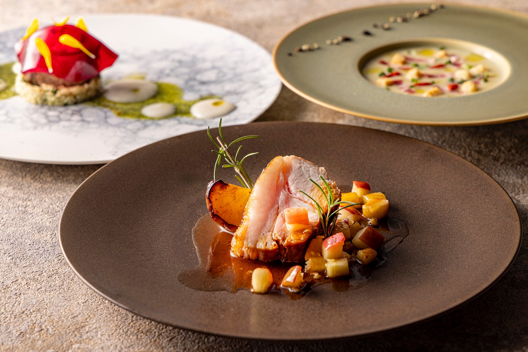 秋のランチコース一例