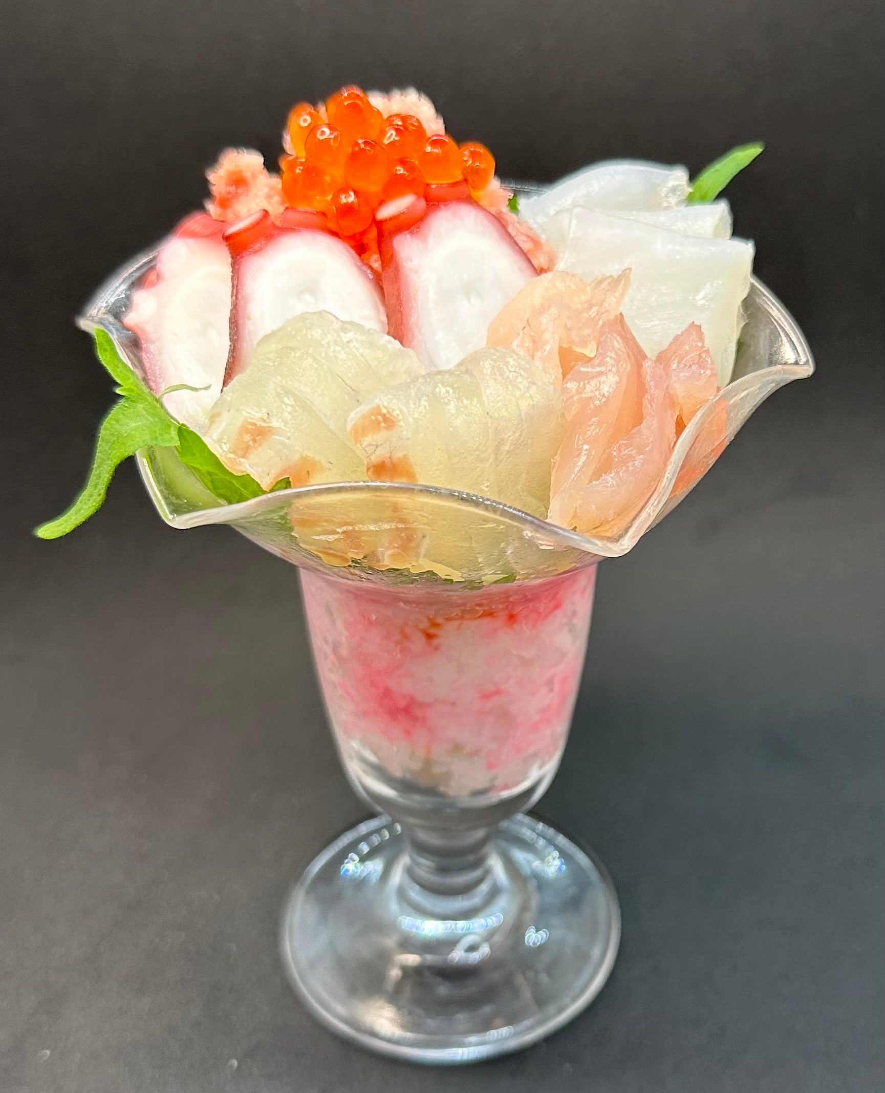 海鮮パフェ盛付け例