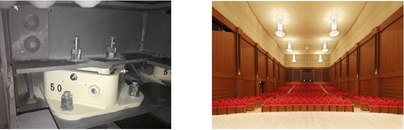 「RESI-CUBE」の取り付け状況（みなとみらいホール小ホール）