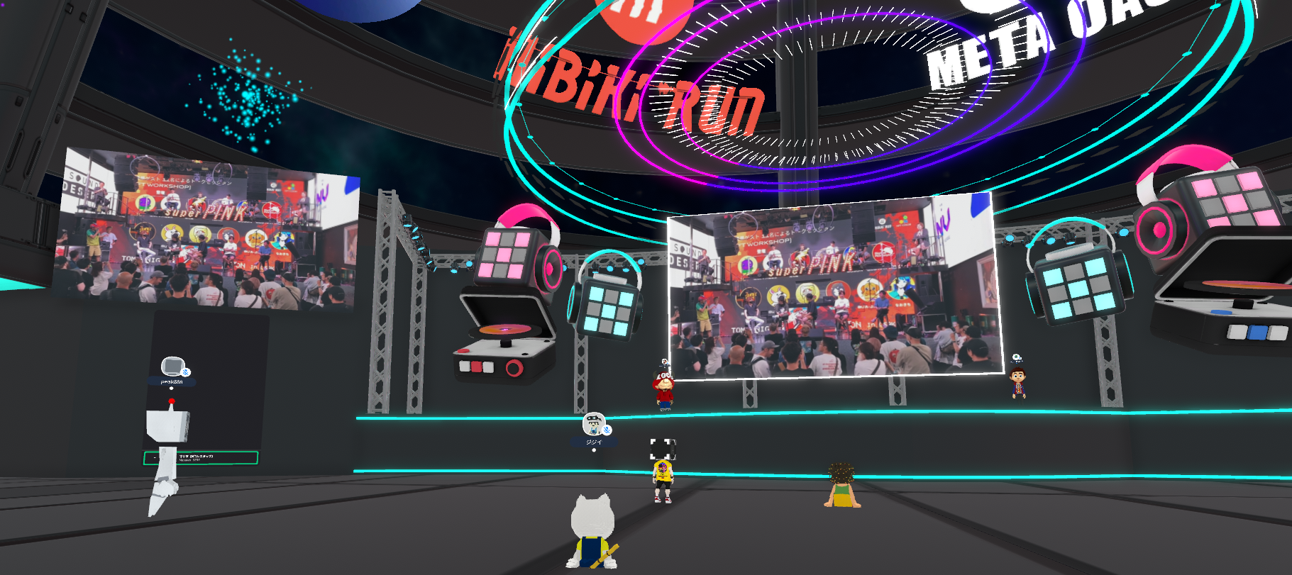 メタバース空間特設会場の様子