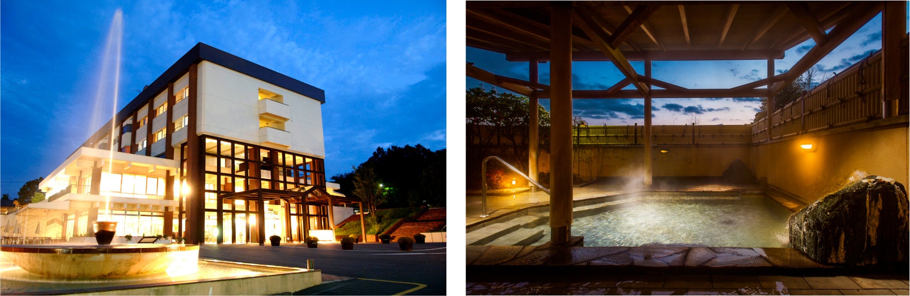 ホテルワイナリーヒル 外観 イメージ　　　　　　　　　　　天然温泉「縄文之御神湯」 イメージ