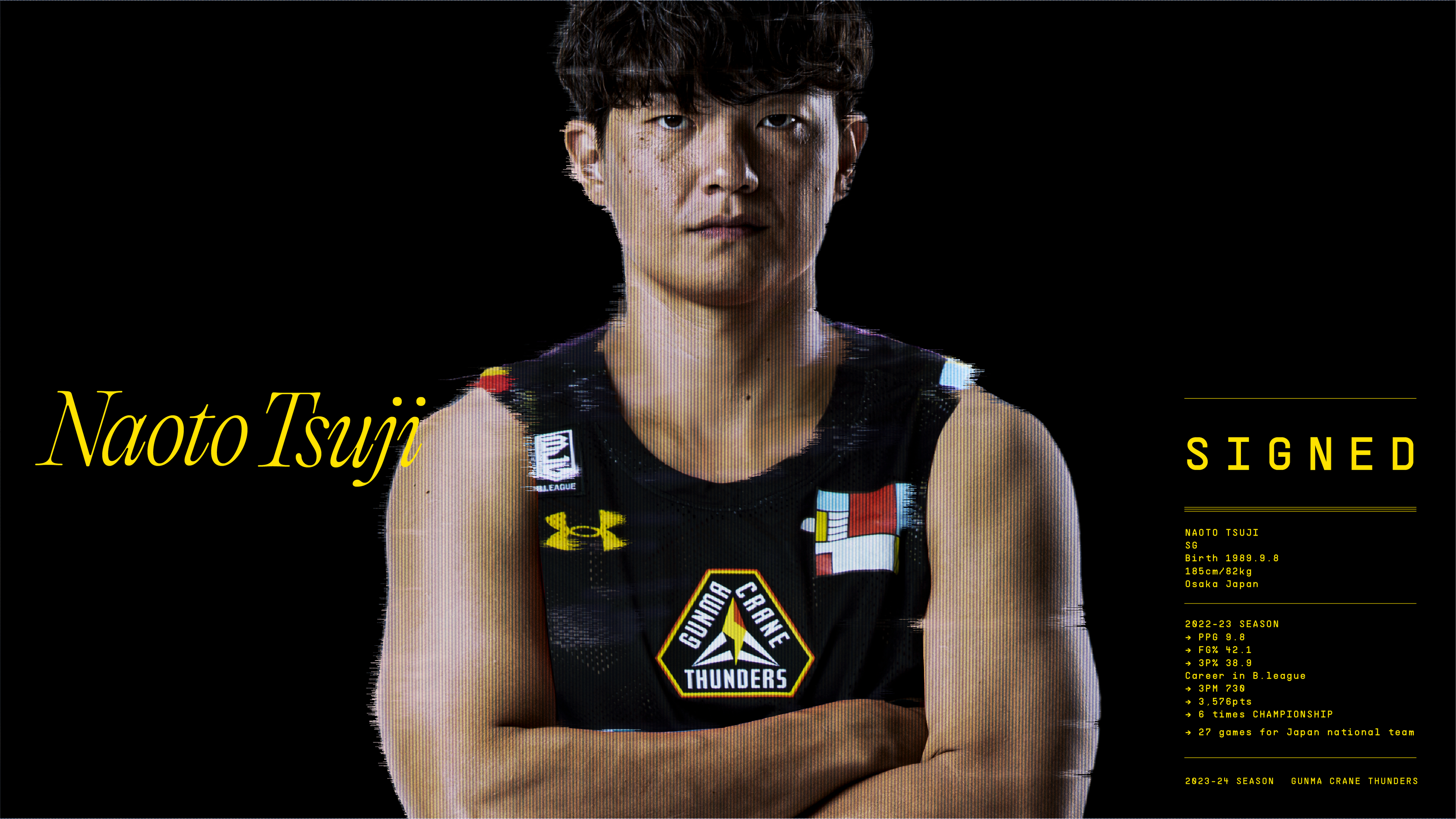 群馬クレインサンダーズ　辻直人選手　ユニフォーム 116683-26-