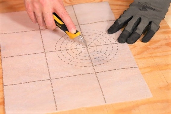 貫通部の施工ガイドが印字されています