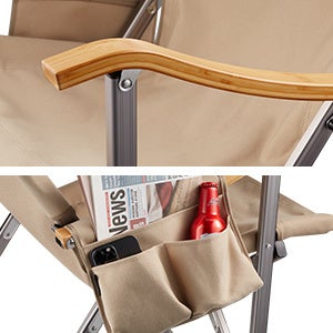 頭を支えている、やった！ICECO、ハイ/ローバック切替可能なアウトドア