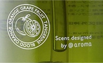 すべての商品に Scent designed by @aroma のロゴが入っています