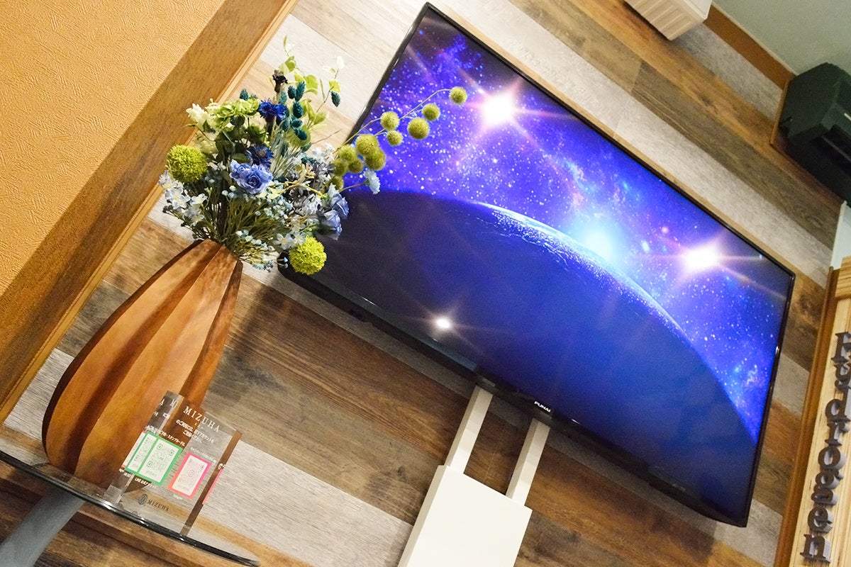 待合室では、ヒーリングミュージック