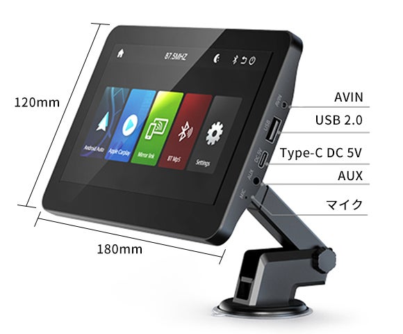 最新 大画面車載モニターCarPlay /Android Auto対応64GSD 最新 大画面車載モニターCarPlay /Android Auto対応64GSD