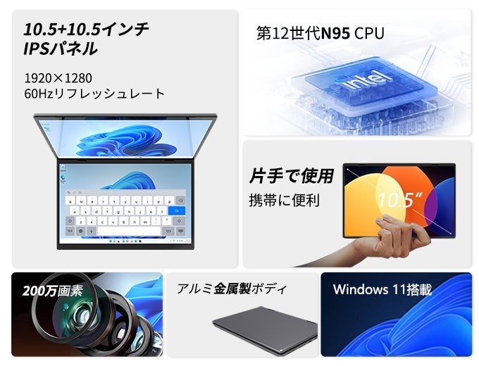 10.5インチのデュアルタッチスクリーンを搭載したノートPC「DEEKU 10.5インチのデュアルタッチスクリーンを搭載したノートPC「DEEKU