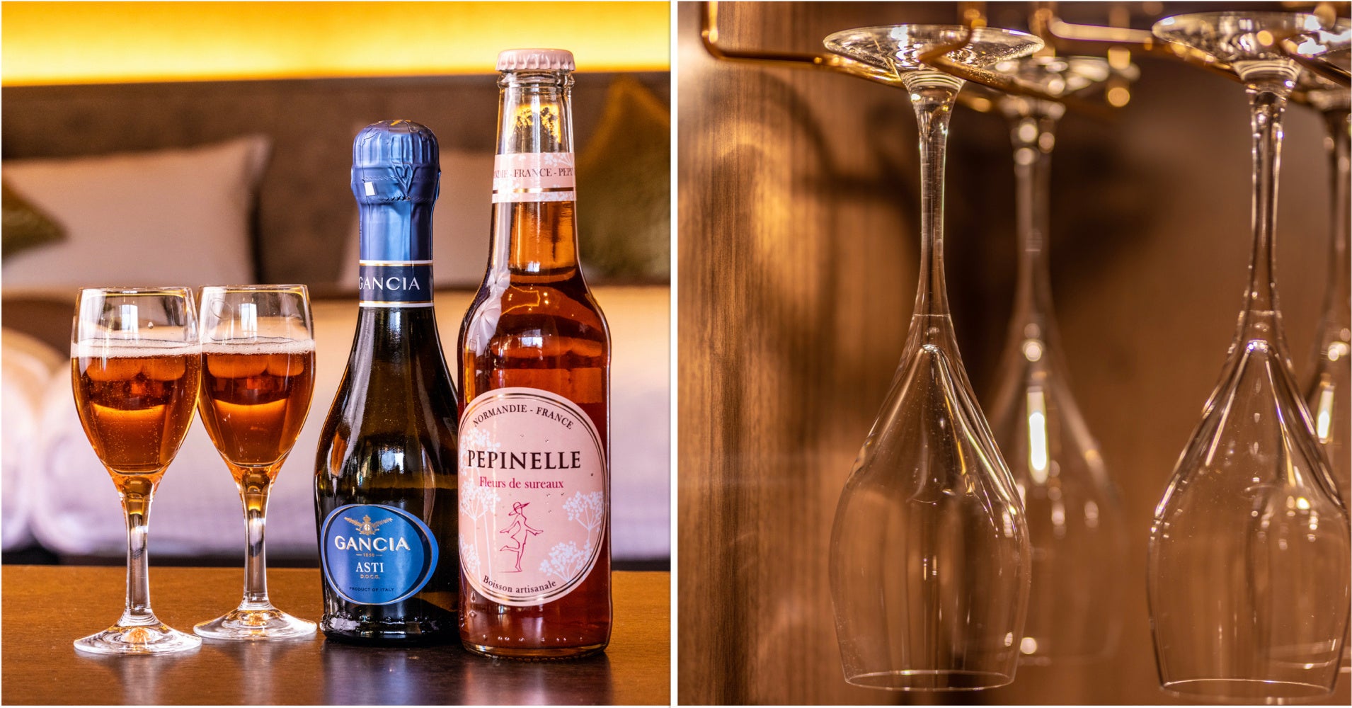 ノンアルコールシードル（275ml）プレゼント。ぜひお部屋のワイングラスでお飲みください！