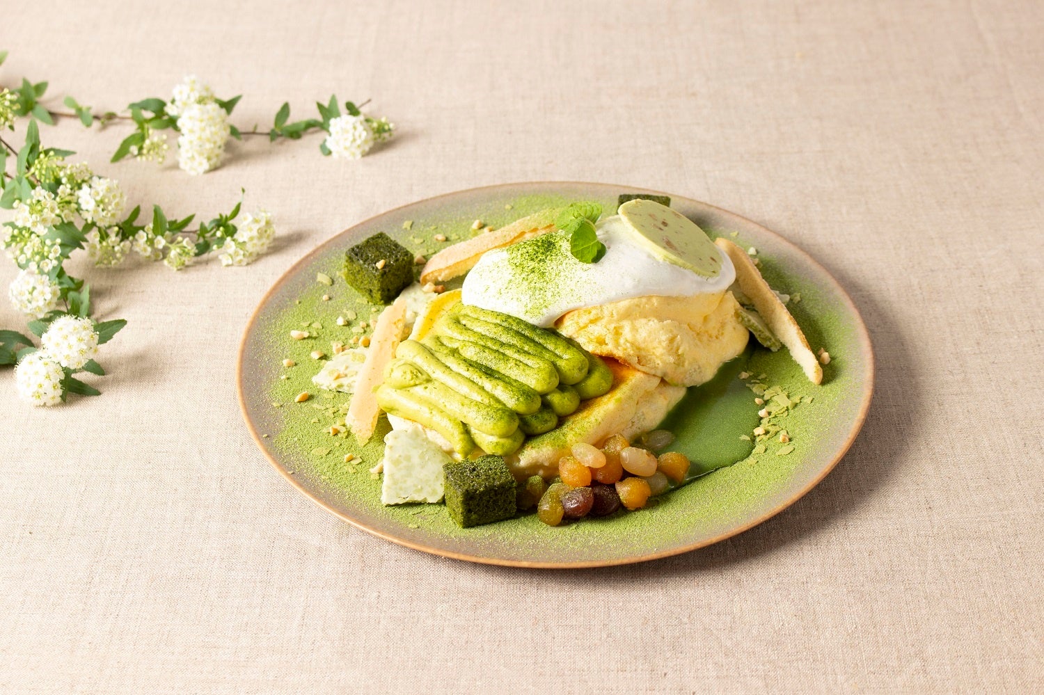 ”Matcha-Green”抹茶ティラミスのドレッシーパンケーキ