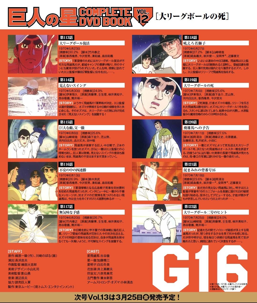 大リーグボール敗れる オズマ 消えるスイング 炸裂 星一徹が王 長嶋をも攪乱 巨人の星 Complete Dvd Book Vol 12本日発売 ぴあ株式会社のプレスリリース 大リーグボール敗れる オズマ 消えるスイング 炸裂 星一徹が王 長嶋をも攪乱 巨人の星 Complete Dvd Book Vol 12本日発売 ぴあ株式会社のプレスリリース