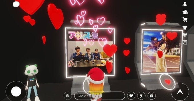 イベント会場でユーザーが応援投票(いいね!)