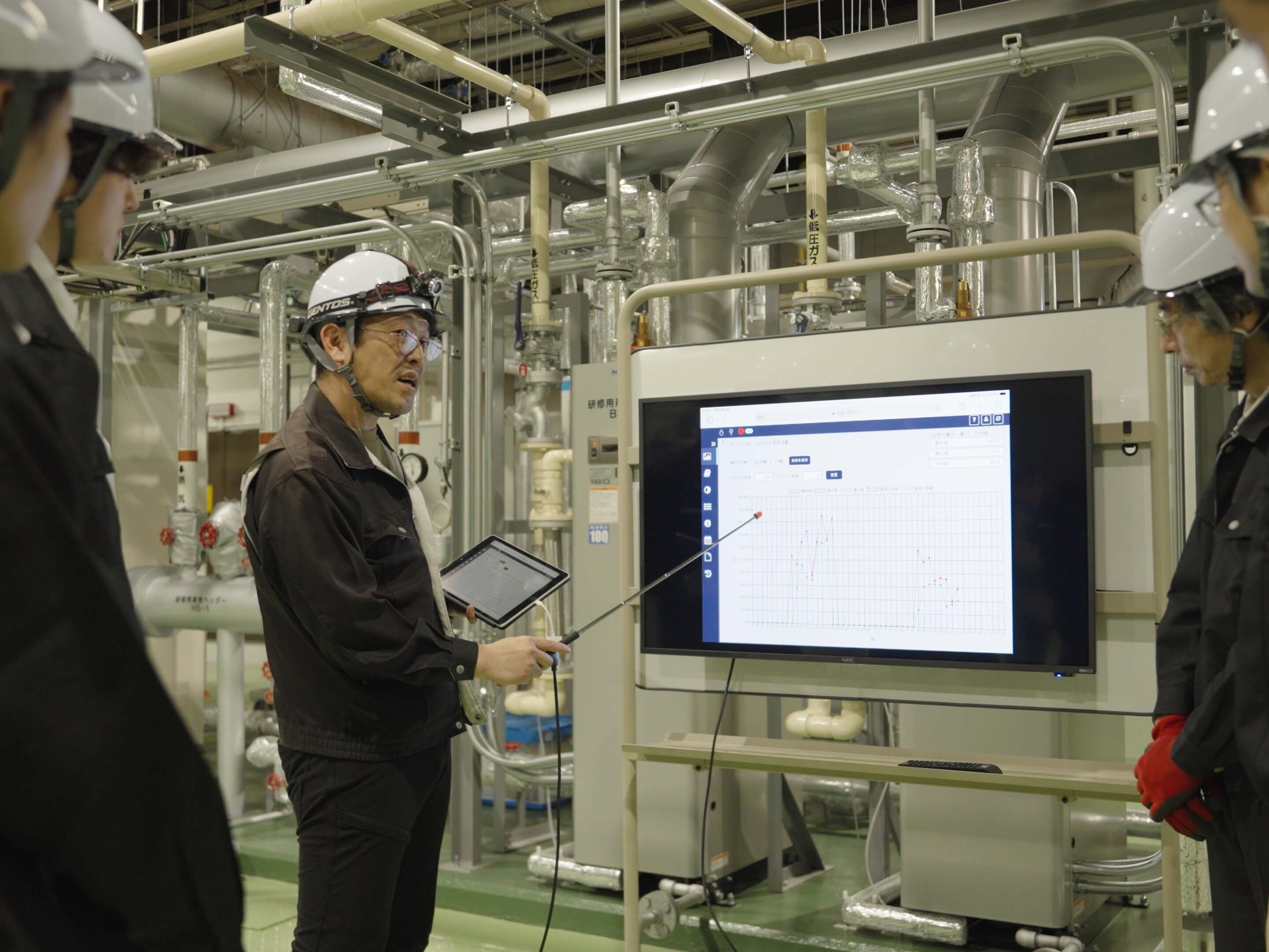 ボイラー設備の操作を学ぶ研修