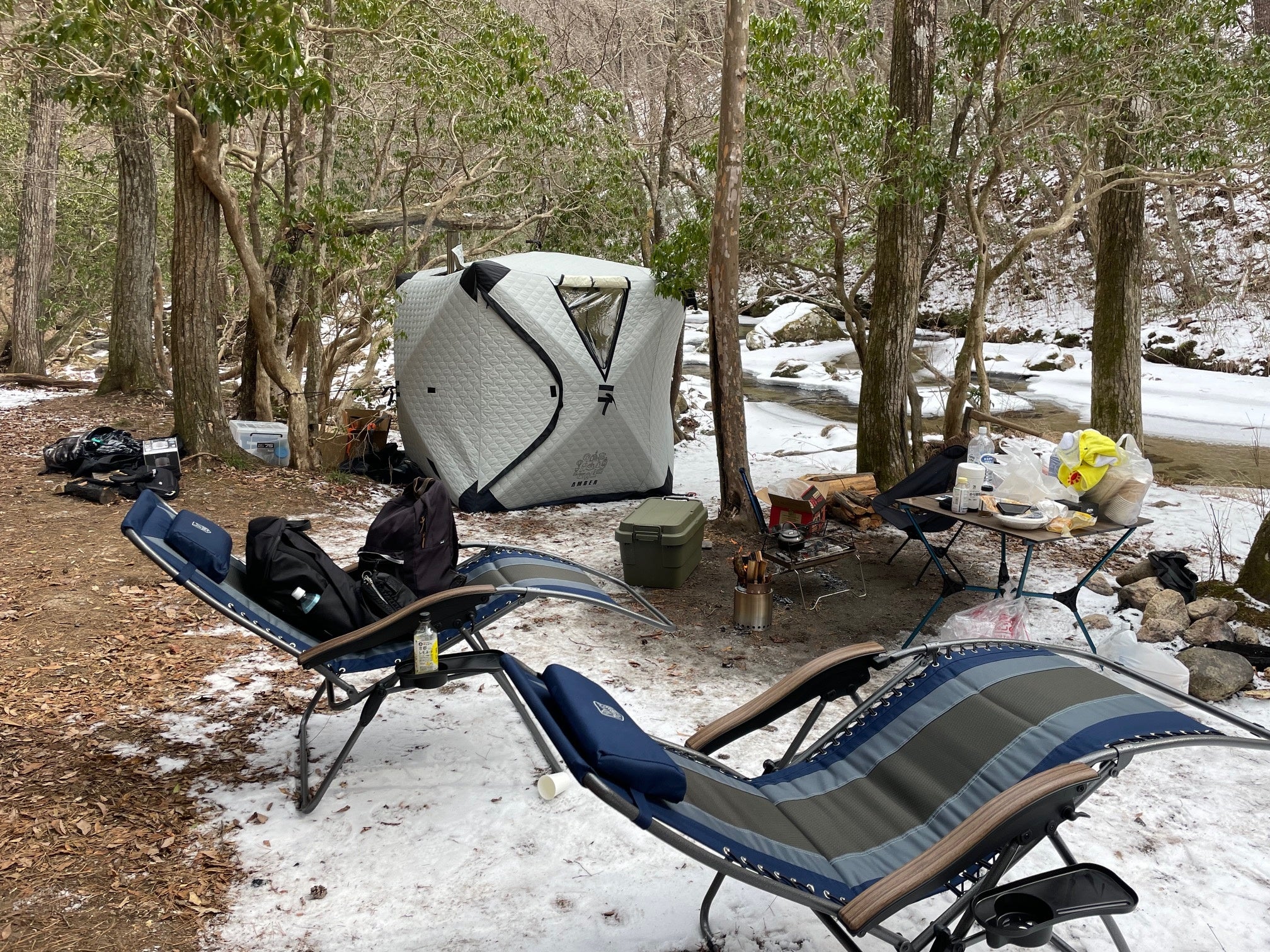 川内村 テントサウナ体験