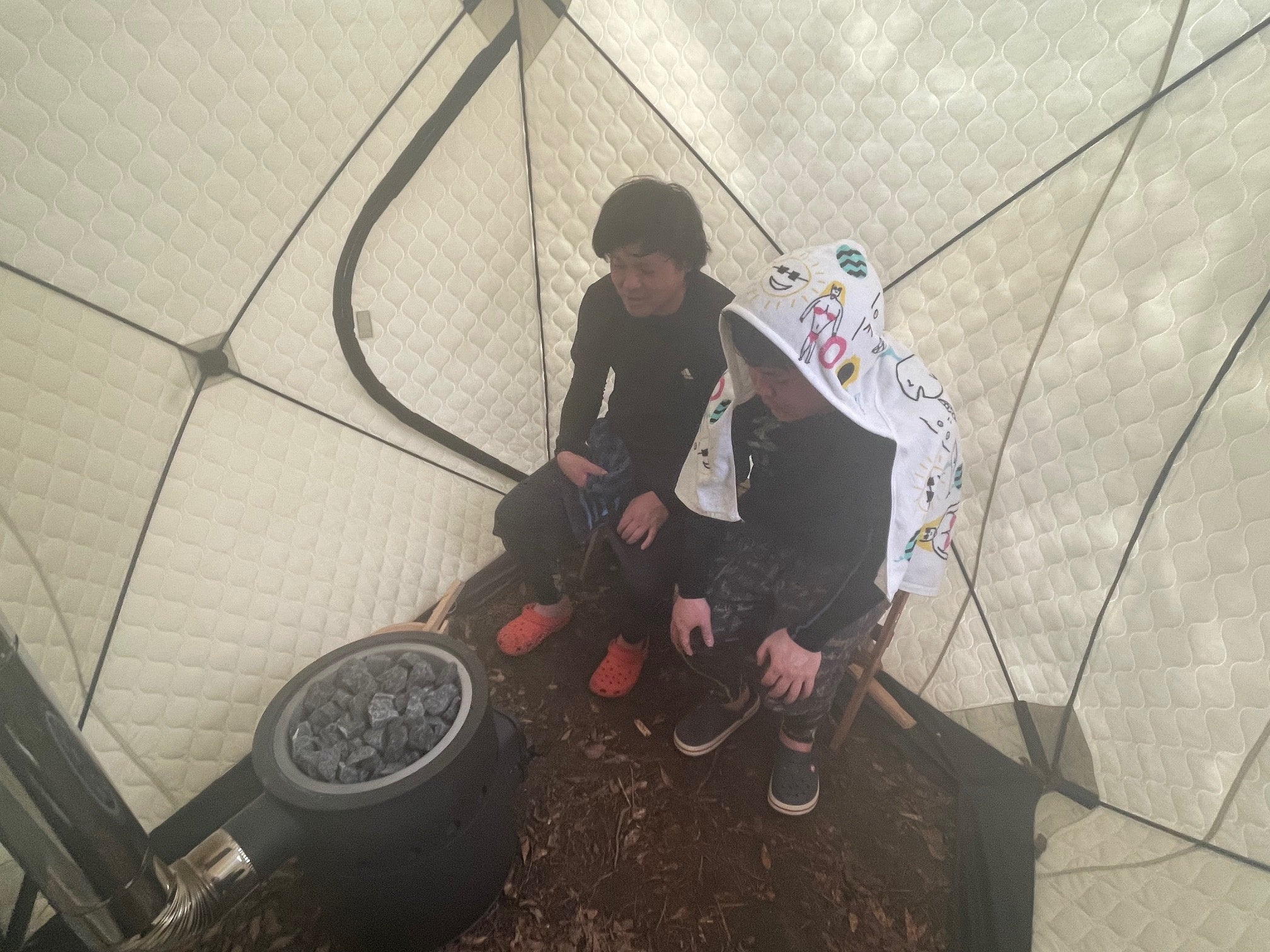 川内村 テントサウナ体験