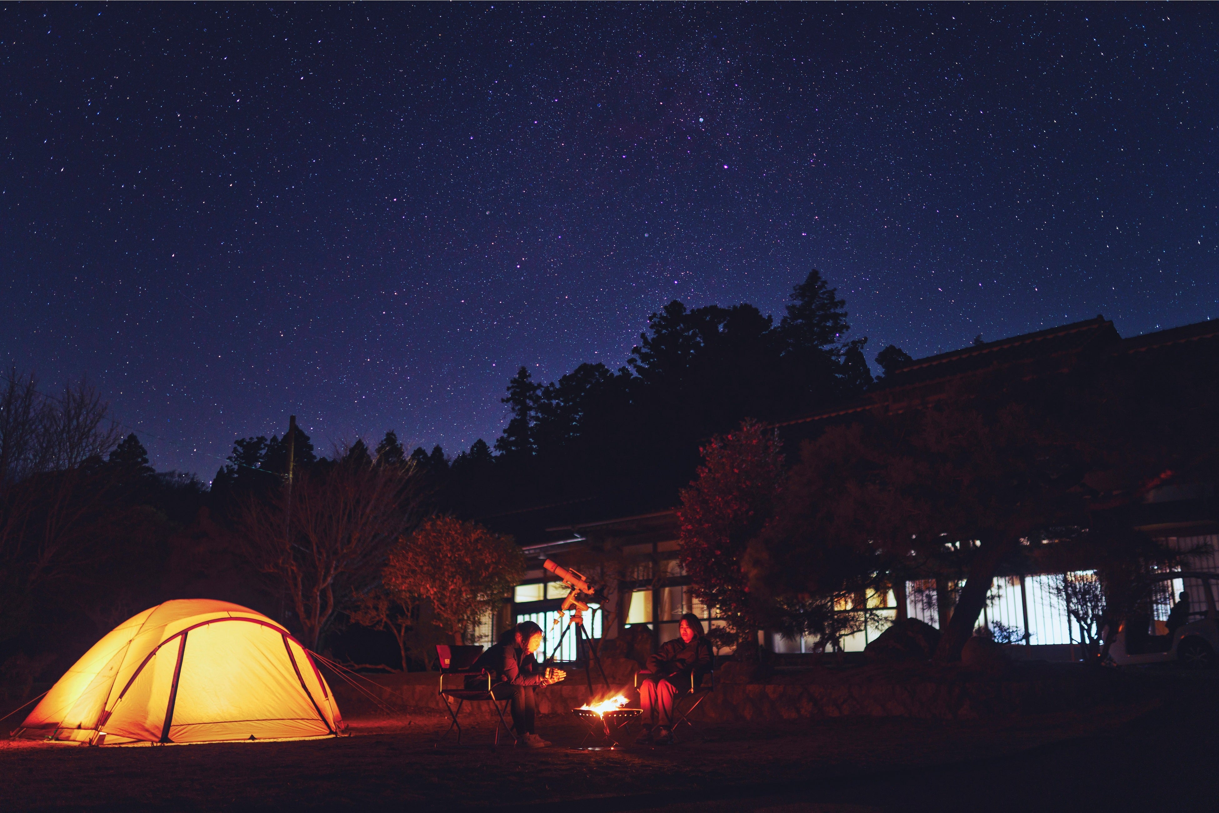 ▼浪江町 古民家キャンプ場「TATSUNO BASE」天体観測