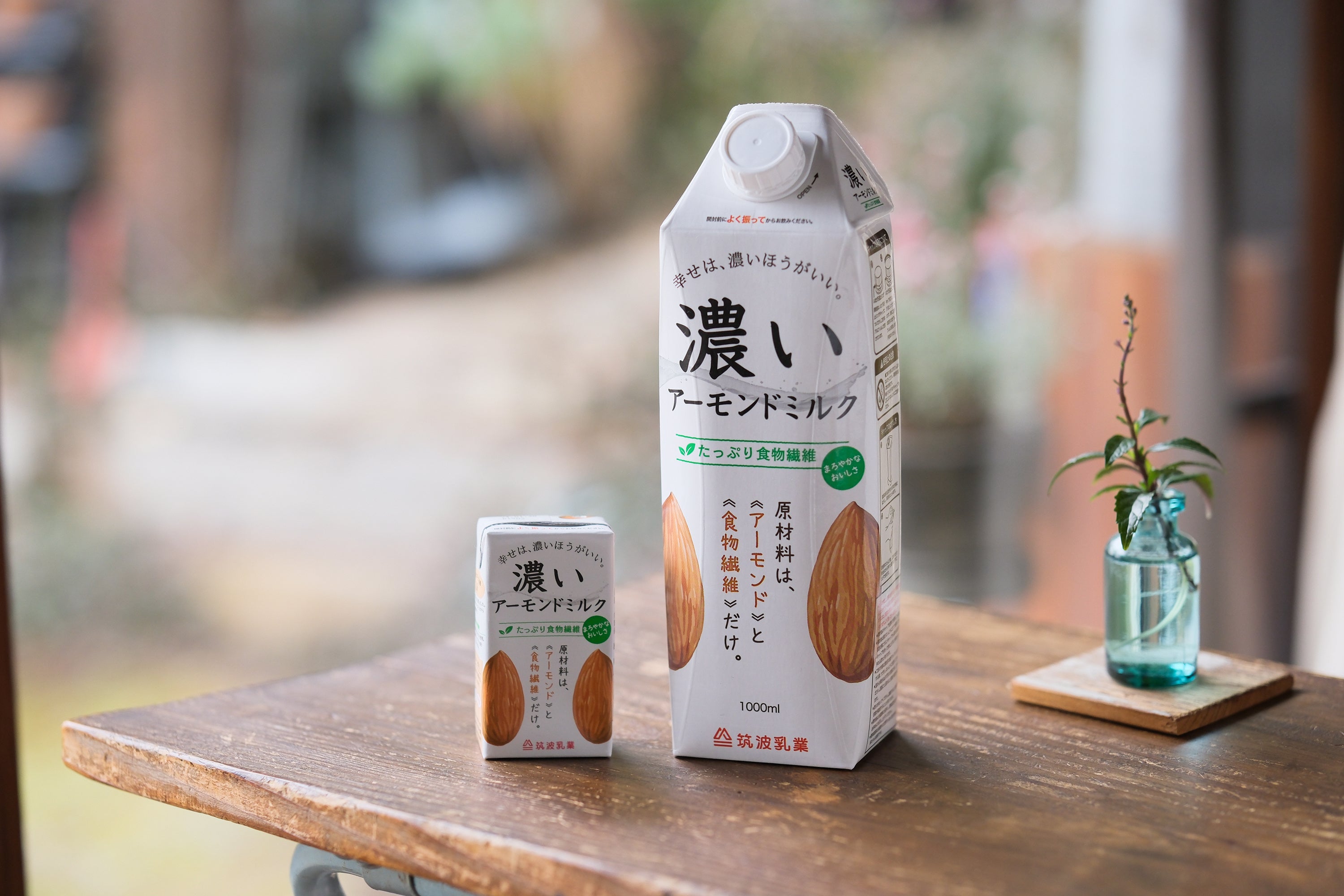 新商品「濃いアーモンドミルク たっぷり食物繊維」125ml、「濃いアーモンドミルク たっぷり食物繊維」1000ml
