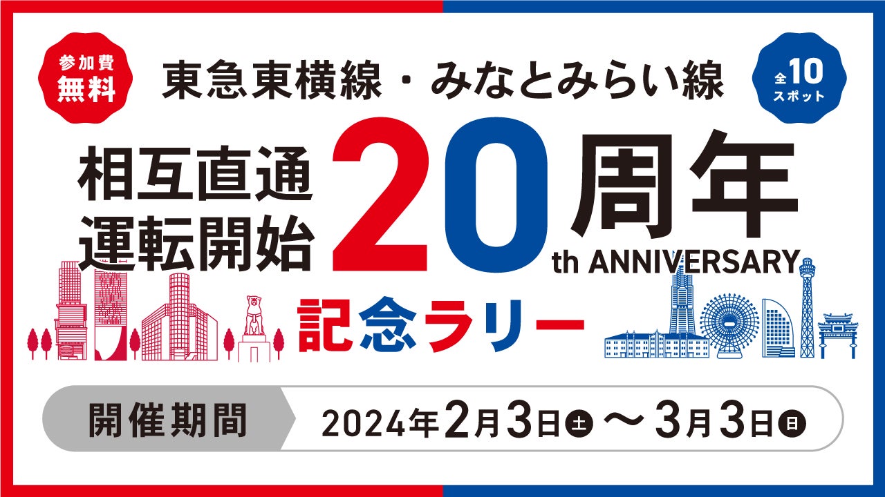 【3万チェックイン達成!】『すたんぷポン!』東急線全線デジタルラリーに続いて、東急電鉄が実施する「東急東横線・みなとみらい線相互直通運転開始20周年記念ラリー」が「みんラリ」に登場!
