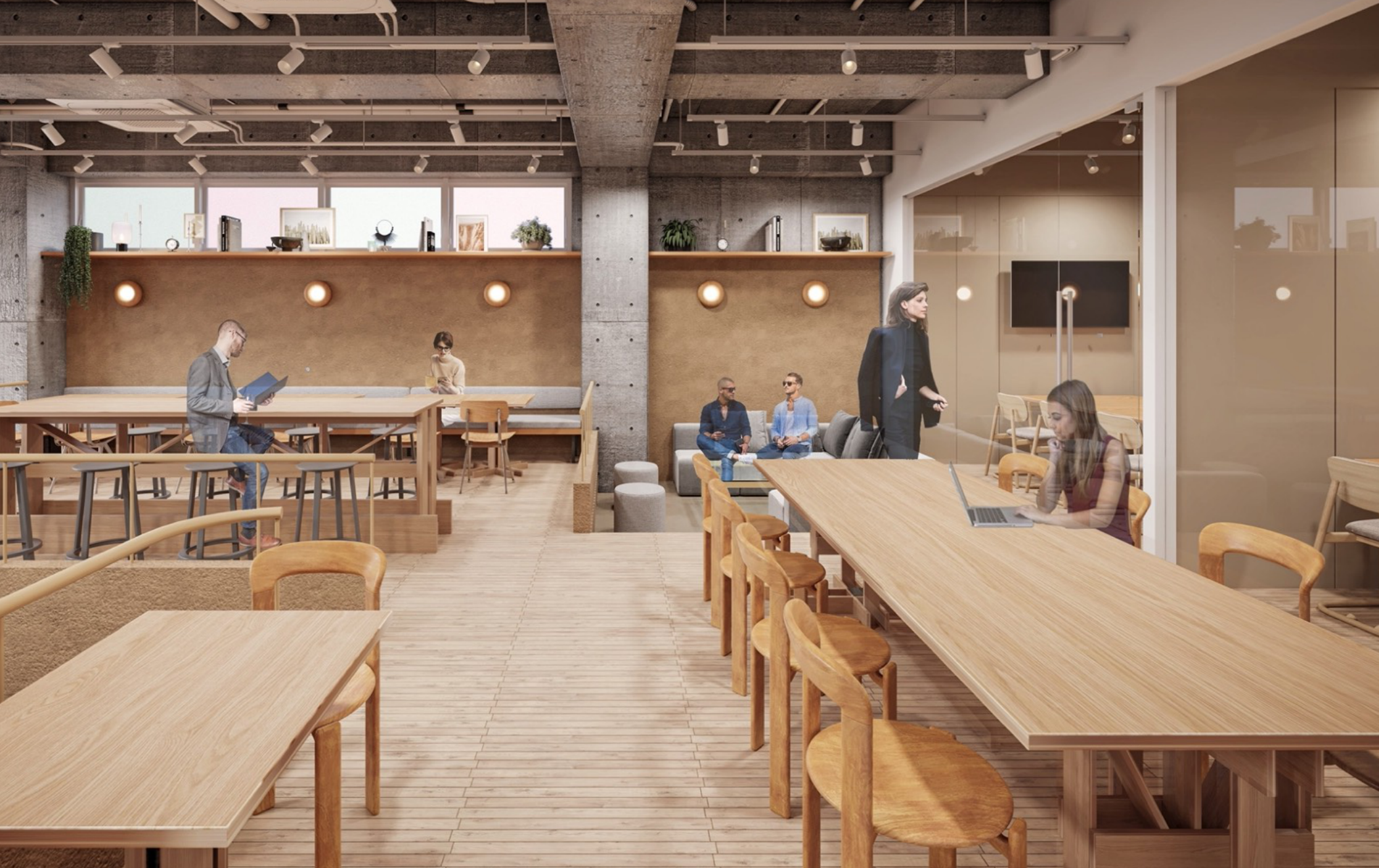 １Fカフェ兼執務スペース