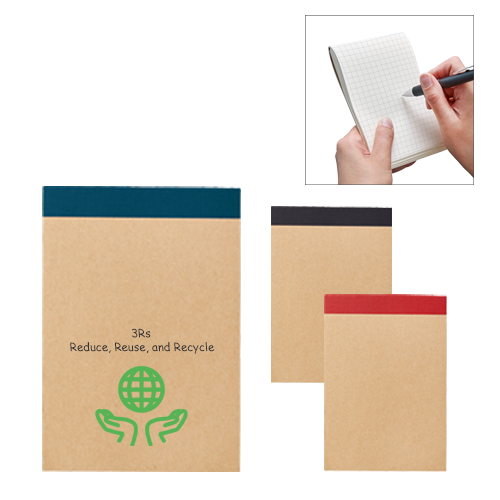 リサイクルA6メモパッド レッド