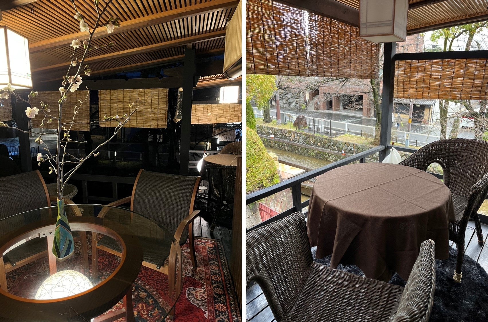 テラス席は2組限定 昼も夜も楽しめます