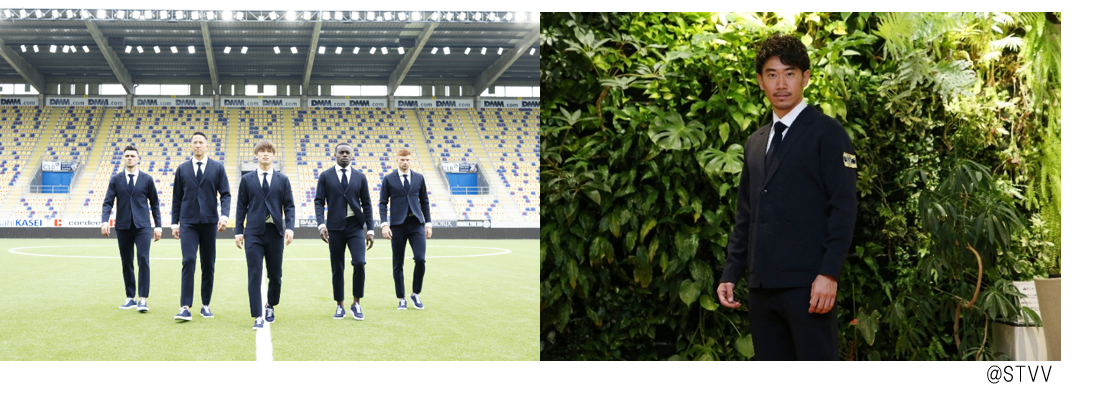 Aokiがオフィシャルスーツサプライヤーを務める シント トロイデンvv に香川真司選手の加入が内定 世界へ挑戦 する香川 選手とstvvをオフィシャルスーツの パジャマスーツ で応援 株式会社aokiのプレスリリース