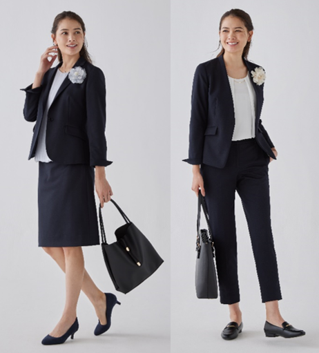 TO BE CHIC セレモニースーツ KOBE LETTUCE スーツ セットアップ ストレッチ ノーアイロン 細見え