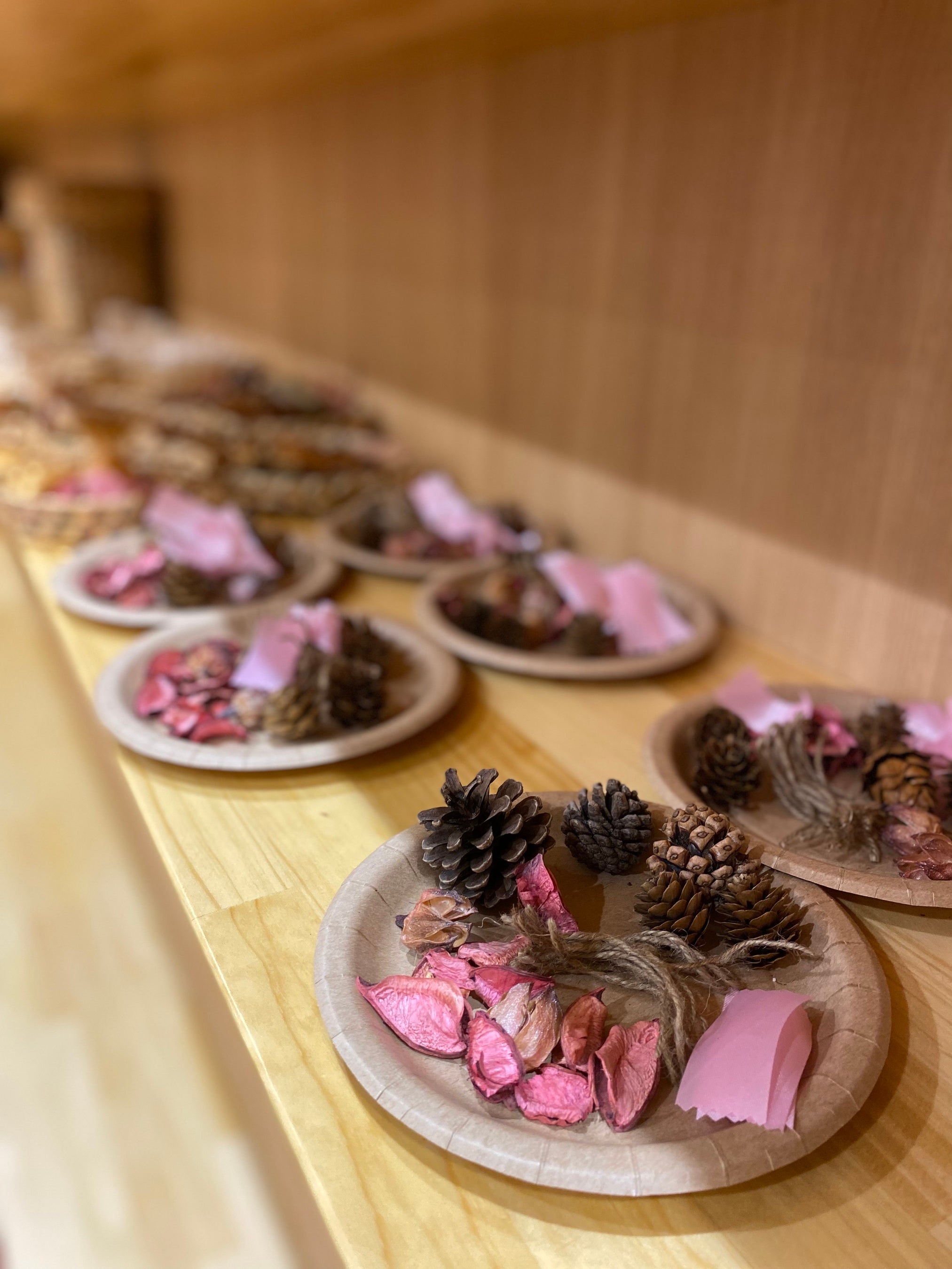 自然の素材を使ったアクティビティ