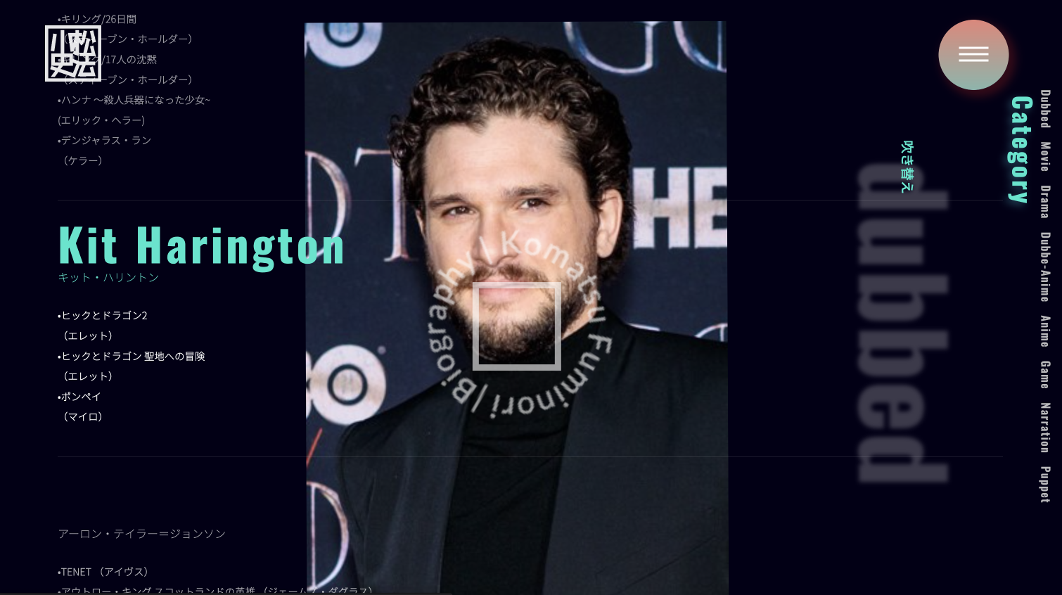 小松史法のオフィシャルサイトのバイオグラフィー詳細