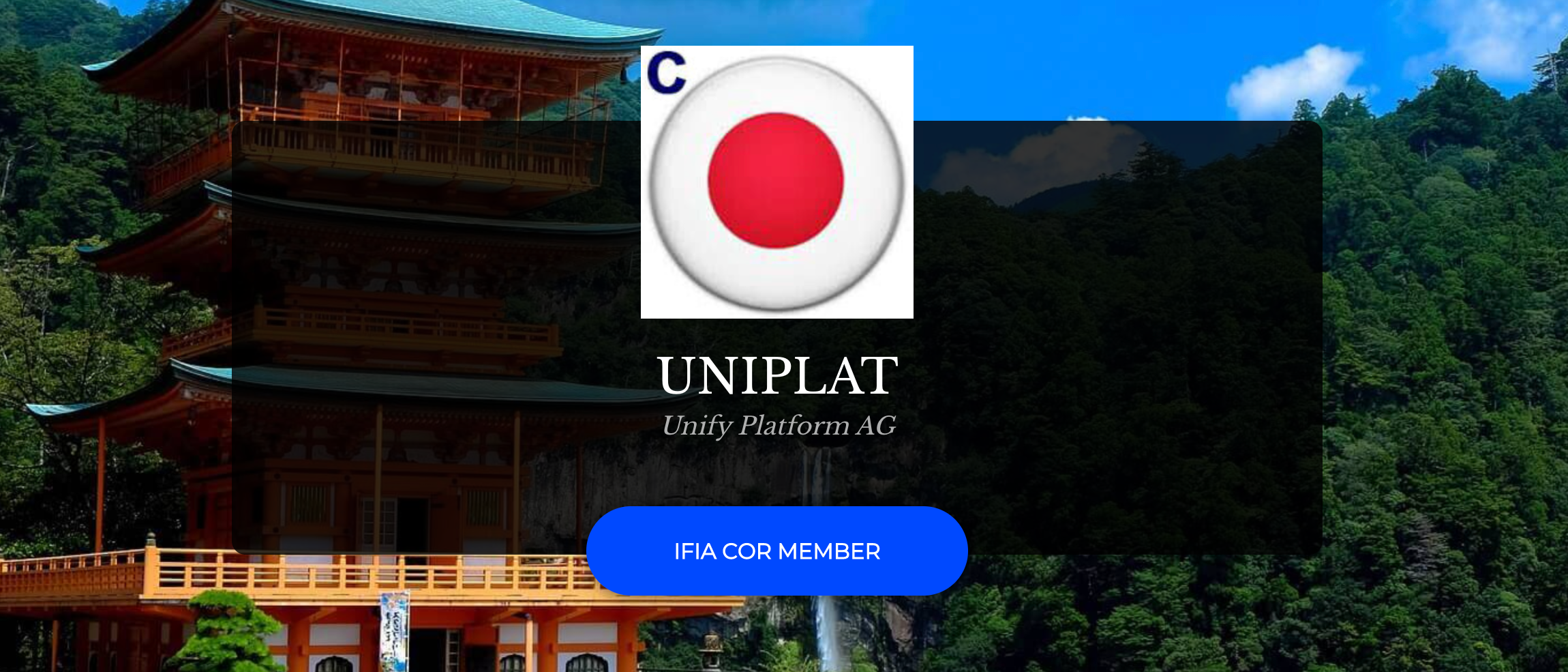 IFIAウェブサイト内のUnify Platform AGのページ